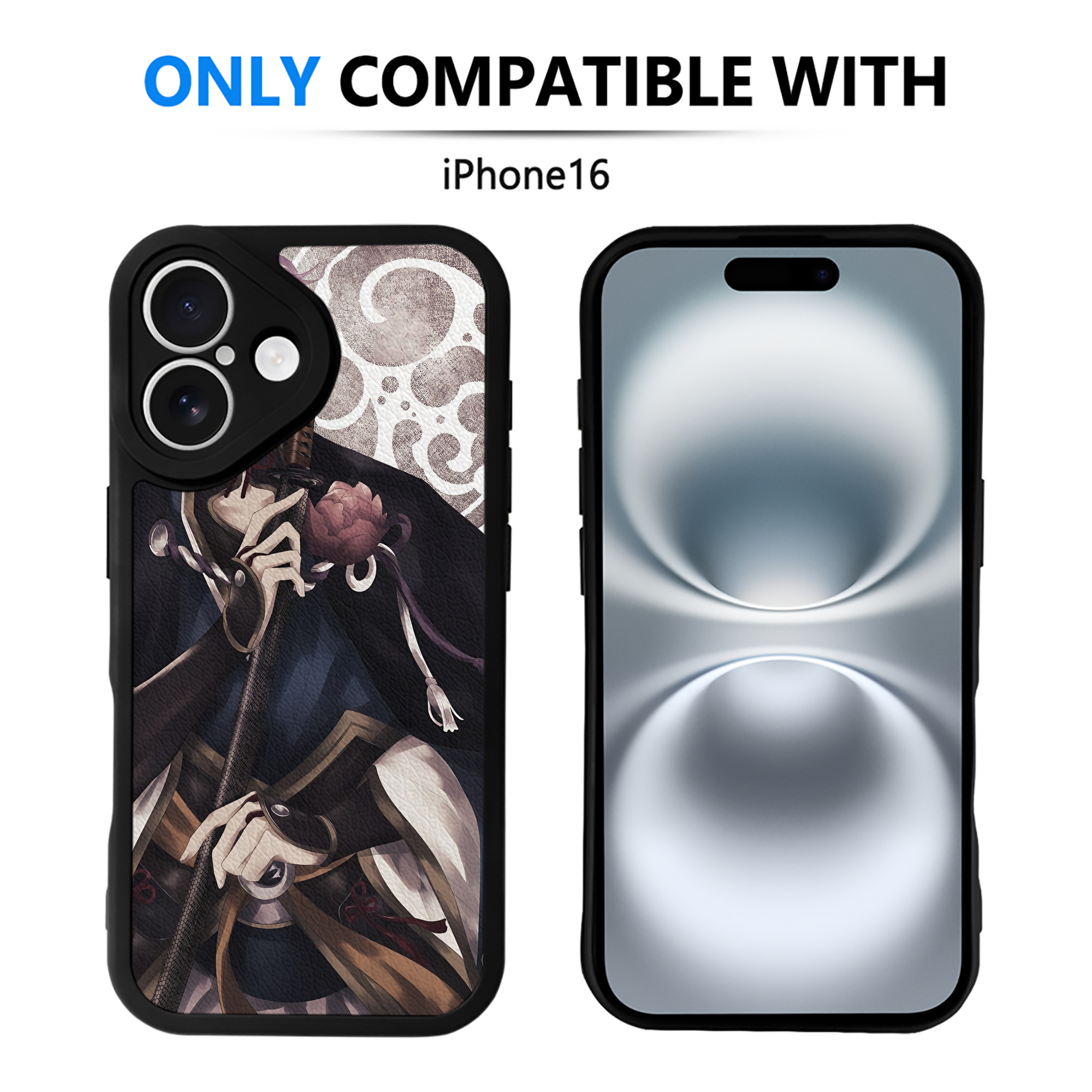 （画像用） 刀剣乱舞 Touken Ranbu 【iPhone 16シリーズ対応】シリコンスマホケース（レザー調） 材質：シリコン